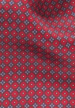 Cravata Ascot in carouri de roșu închis albastru închis--Cravate Online